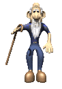 Dono do sebo, um senhor de bengala